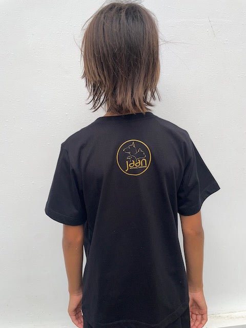 Kid's Black & Gold Eagle Tee