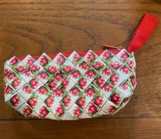 Small recycled plastic purse
