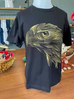 Kid's Black & Gold Eagle Tee