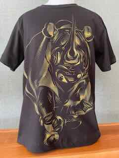 Kid's Black & Gold Rhino Tee