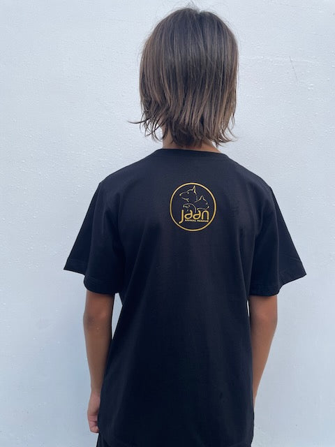 Kid's Black & Gold Elephant Tee