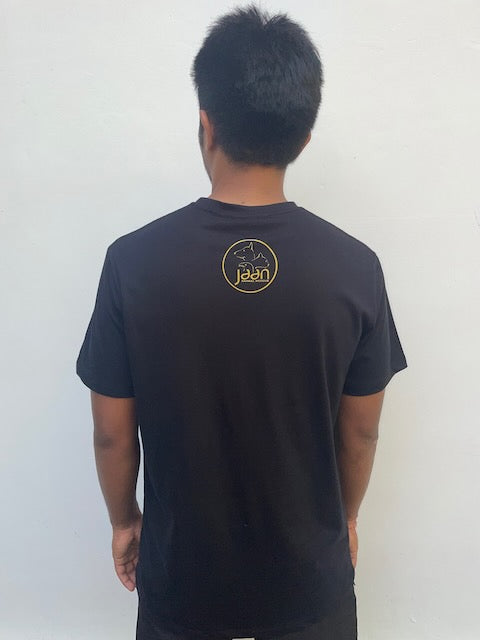 Men's Black & Gold Elephant Tee