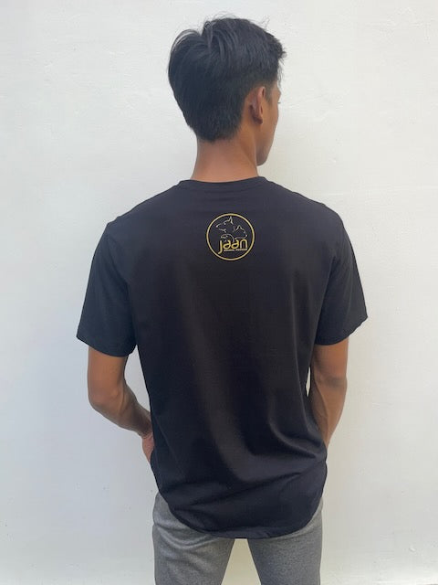 Men's Black & Gold Rhino Tee