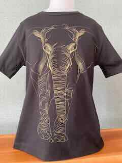 Kid's Black & Gold Elephant Tee